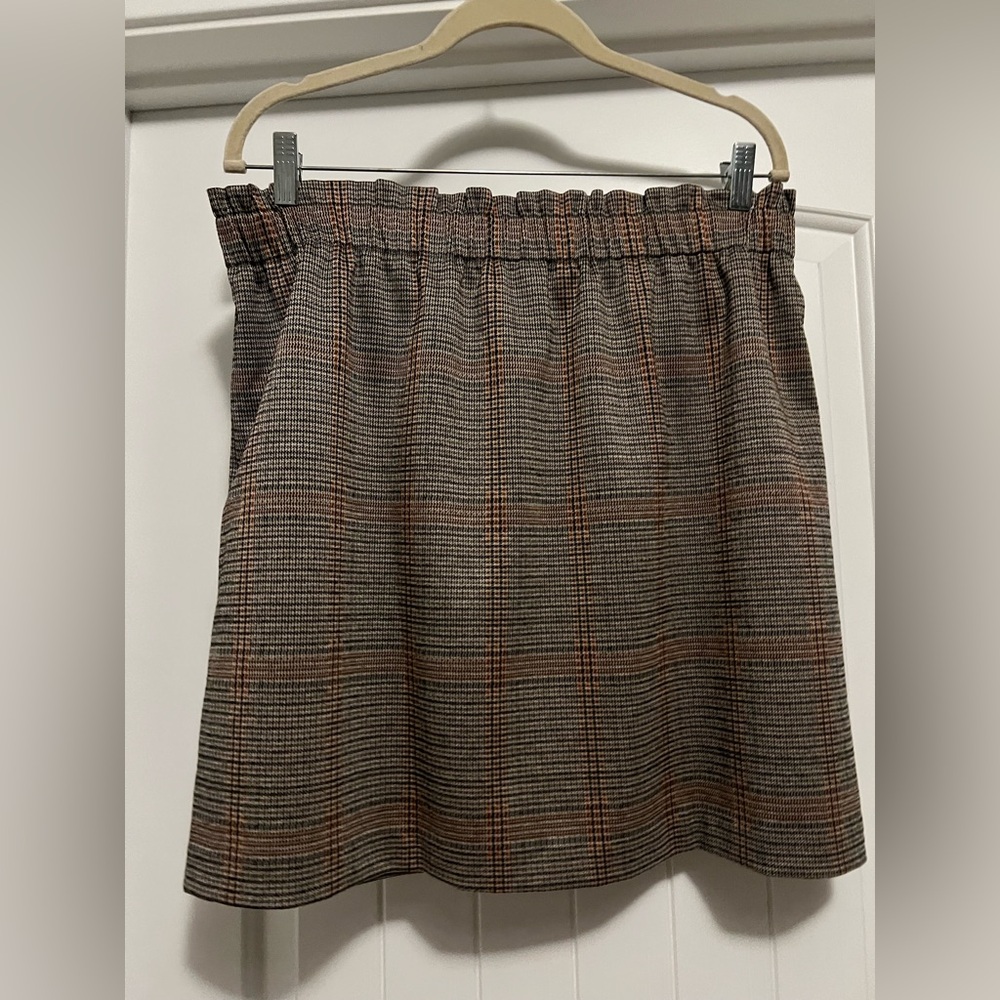 LOFT Plaid Mini Skirt Women’s Large | Fall Office Preppy Style Academia Chic - Picture 3 of 8